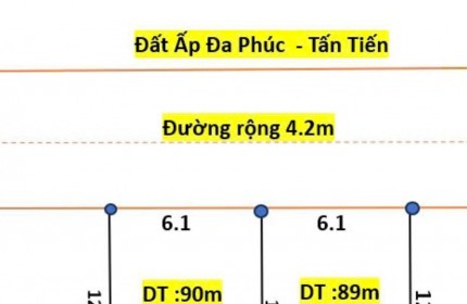 Bán lô đất mặt tiền 6,1m gần vành đai 4, View hồ đường rộng hơn 4m giá đầu tư